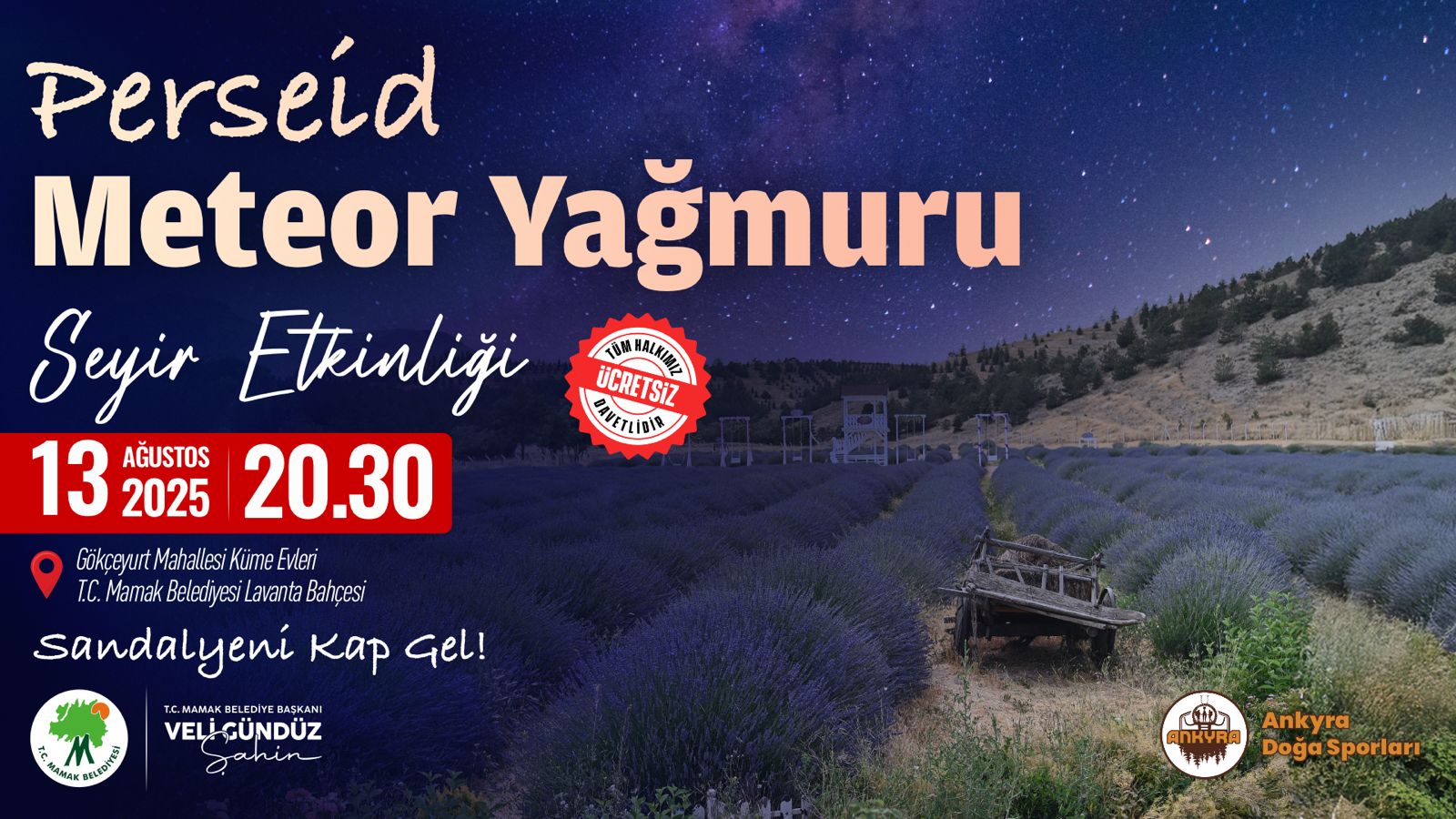 11.08.2025 Perseid Meteor Yağmuru Mamak’ta Gözlemlenecek