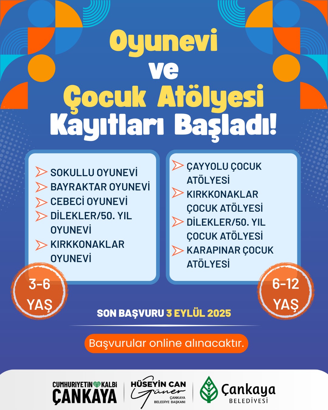 Oyunevleri Ve Çocuk Atölyeleri Başvuru