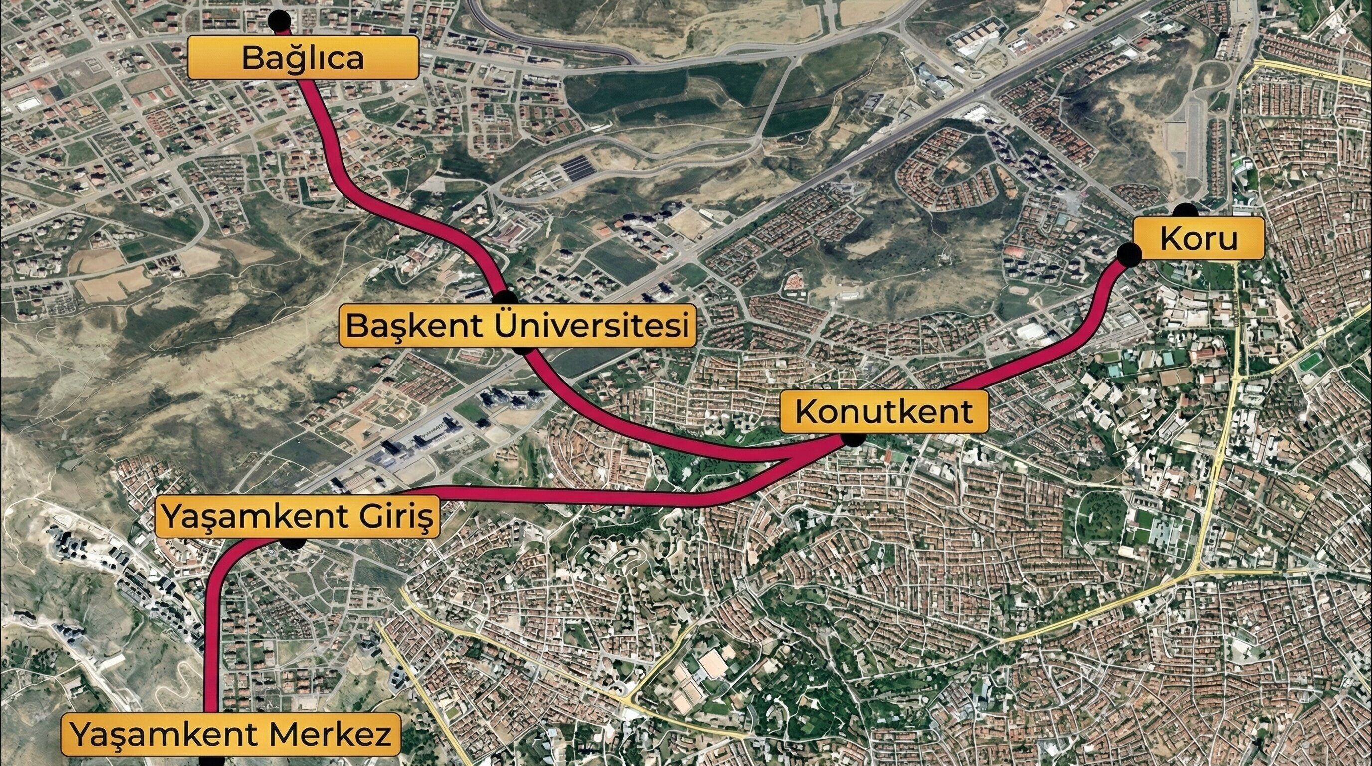Koru Yaşamkent Ve Bağlıca Metro