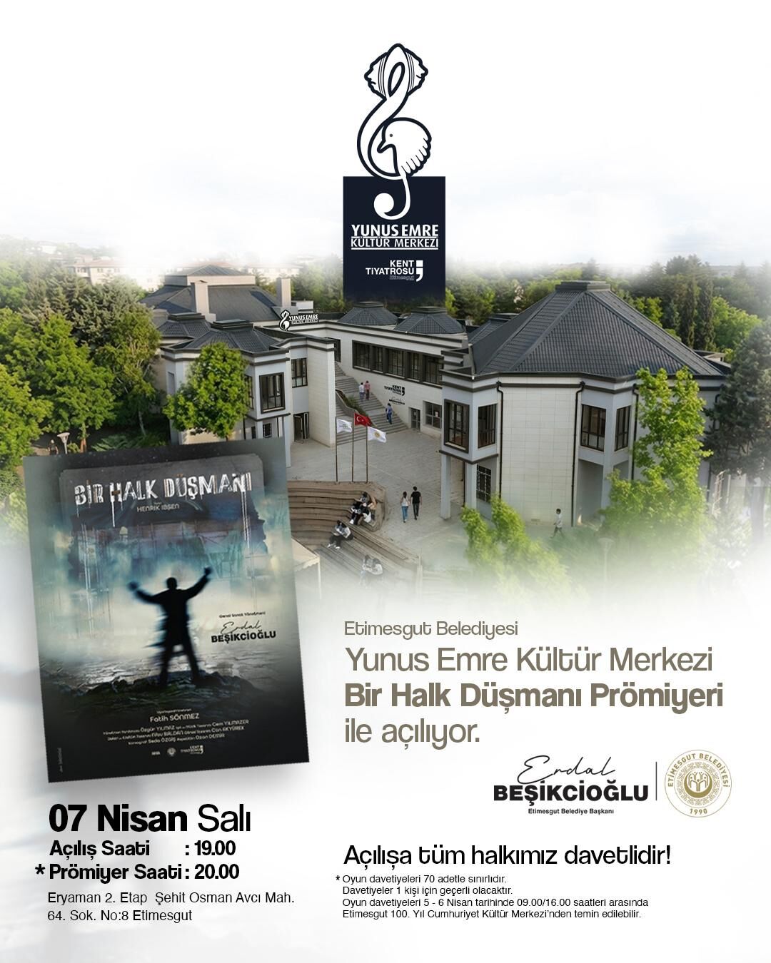 Yunus Emre Kültür Merkezi̇ Açiliş Daveti̇