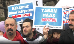 Özel Sektör Öğretmenlerinden 'Taban Maaş' Eylemi