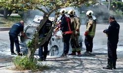 Ankara'da Seyir Halindeki Araç Alevlere Teslim Oldu