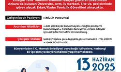 Mamak Belediyesi'nden Temizlik Personeli Alımı Duyurusu
