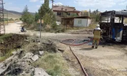 Pursaklar'da Belediye Otobüsü Yandı