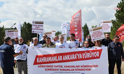 İtfaiyeciler Eskişehir'den Ankara'ya Yürüyüş Başlattı