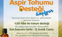 Şereflikoçhisar'da Aspir Tohumu Desteği Başladı