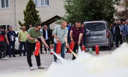 Çankaya Belediyesi Personeline Yangın Söndürme Tatbikatı