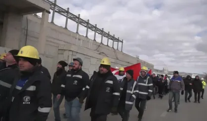 Çayırhan Maden İşçilerinin Ankara Yürüyüşü Sürüyor