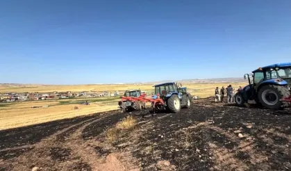 Ayaş'ta Yangın: 57 Dönüm Tarla Zarar Gördü