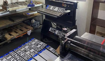 Yenimahalle'de Sahte Plaka İmalathanesine Baskın