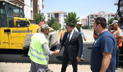 Kahramankazan Belediye Başkanı Çırpanoğlu, TOKİ Bölgesinde Devam Eden Asfalt Çalışmalarını İnceledi