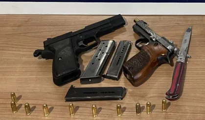 Beypazarı'nda 3 Şüpheli Ruhsatsız Silahlarla Yakalandı
