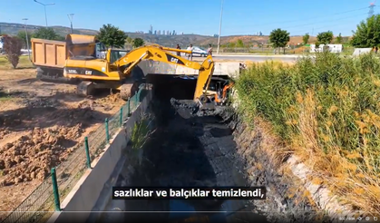 Mogan ve Eymir Göllerini Bağlayan Kanal Temizleniyor