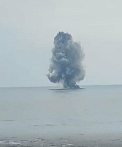 Ordu'da Kıyıya Vuran İnsansız Deniz Aracı İmha Edildi