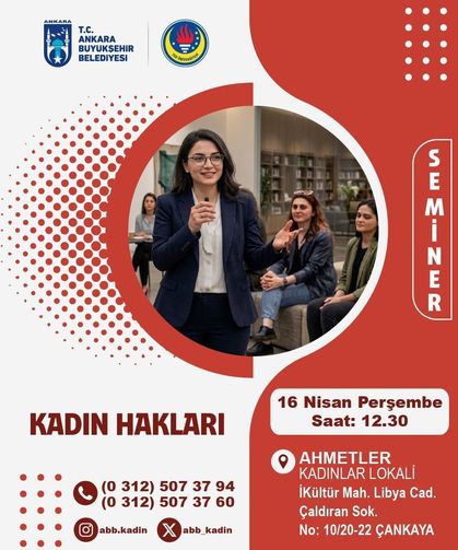 Ankara’da Kadın Hakları Semineri Düzenlenecek