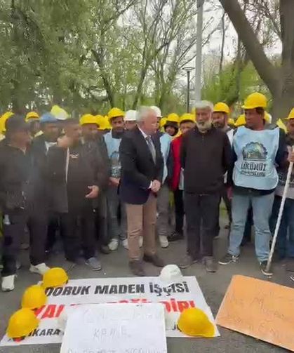 Doruk Madencilik işçileri Kurtuluş Parkı'nda