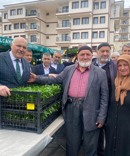 Kızılcahamam'da Üreticiye Fide Desteği
