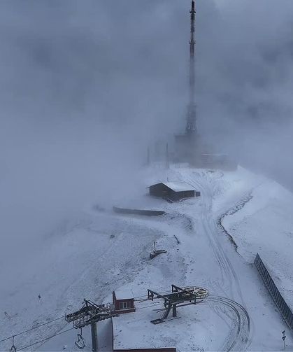 Palandöken'de Kar Kalınlığı 10 Santimetreye Ulaştı