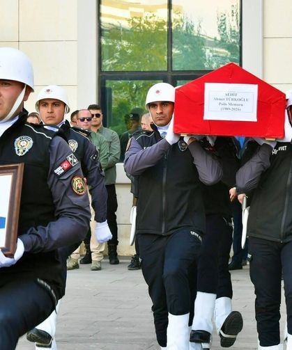 Şehit Polis Türkoğlu için Ankara Emniyet Müdürlüğü'nde Tören Düzenlendi