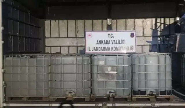 Ankara'da 10 Bin Litre Kaçak Etil Alkol Ele Geçirildi