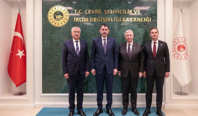 Mansur Yavaş'tan Çevre Bakanı Murat Kurum'a Ziyaret