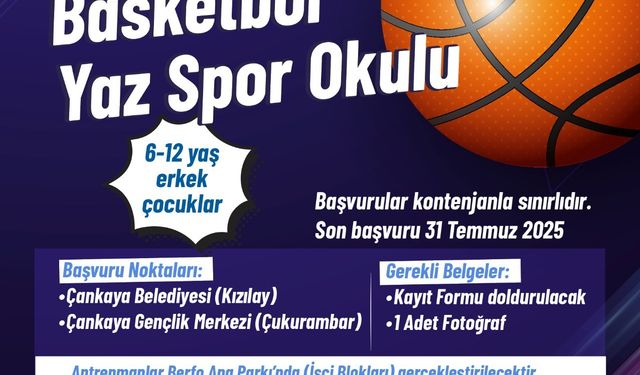 Çankaya Belediyesi'nden Ücretsiz Yaz Spor Okulları