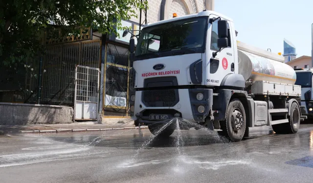 Keçiören'de Tazyikli Temizlik Çalışması