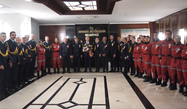 Ankara İtfaiyesi'nden Mansur Yavaş'a Ziyaret