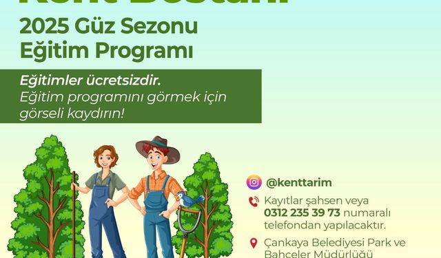 Çankaya Belediyesi "Kent Bostanı” Eğitimleri Başlıyor