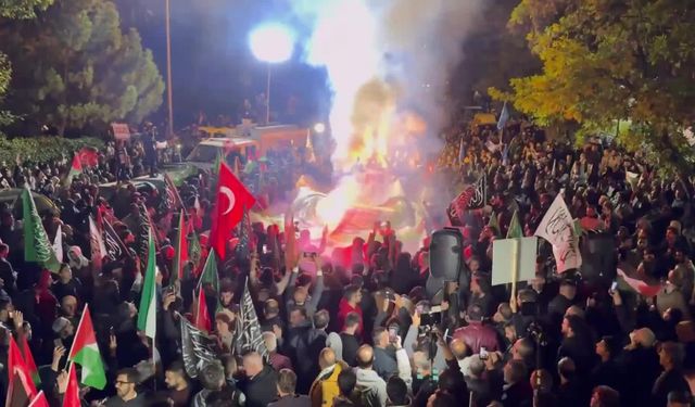 İsrail'in Sumud Filosu'na Müdahalesine Ankara'da Protesto