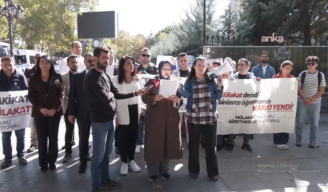 Mülakat Mağduru Öğretmenler, Ankara'da MEB Önünde Eylem Yaptı