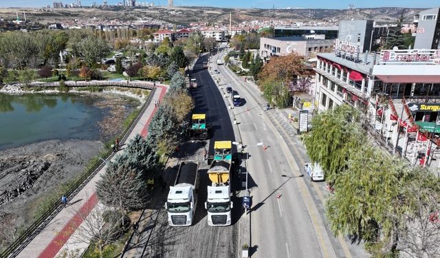 Gölbaşı Belediyesi'nden Sıcak Asfalt Çalışması