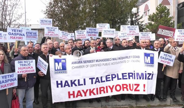 Ankara Serbest Muhasebeci Mali Müşavirler Odası'ndan 'Vergi' Protestosu