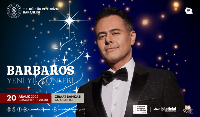 Barbaros’tan Ankara’ya Yılbaşı Hediyesi: 20 Aralık’ta CSO Ada Ankara’da Muhteşem Konser