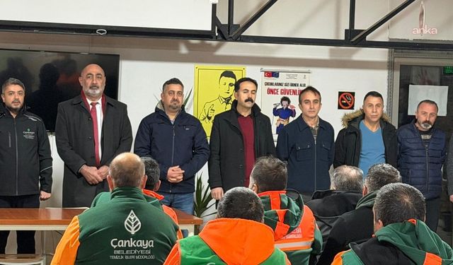 Çankaya'da Temizlik İşçilerine Yeni Yıl Ziyareti