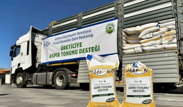 Mansur Yavaş'tan Üreticiye Destek: Şereflikoçhisar'a 15 Bin 450 Kilogram Aspir Tohumu