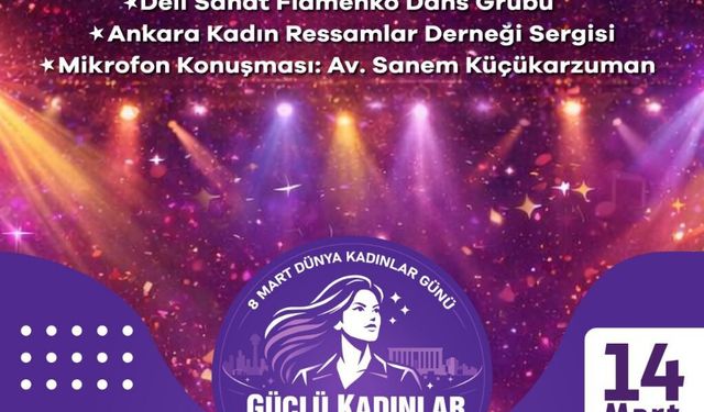 “Güçlü Kadınlar, Güçlü Başkent” Etkinliği Bu Cumartesi Ankara'da