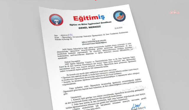 Eğitim-İş'ten MEB'e Ek Ders Ücreti Başvurusu