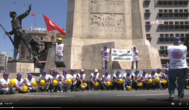 Doruk Madencilik İşçileri, Ulus Meydanı'nda Eylemde