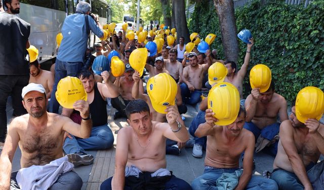 Ankara'da Madencilerin Eylemi Sürüyor