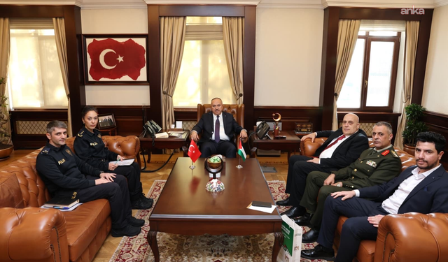 Filistin'in Ankara Büyükelçisi Abu Jaish, Emniyet Genel Müdürü Fidan'ı Ziyaret Etti
