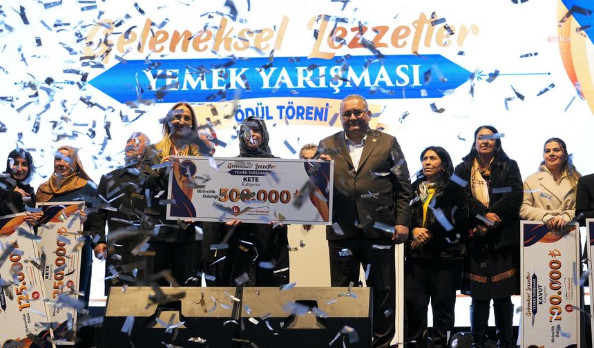 Keçiören'de Düzenlenen Geleneksel Lezzetler Yemek Yarışması’nda Dereceye Girenlere Ödülleri Verildi