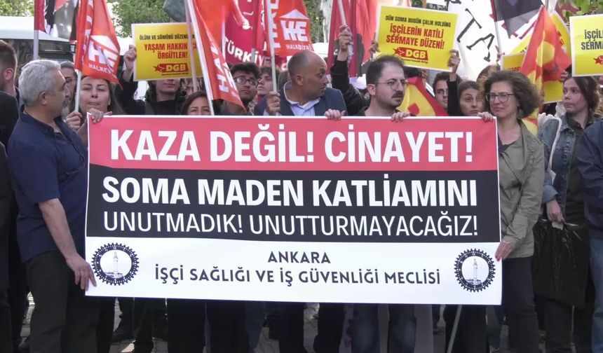 Soma'da Ölen Madenciler Ankara'da Anıldı