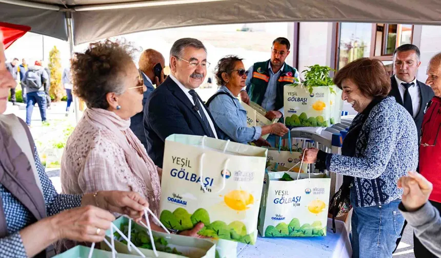Gölbaşı Belediyesi, Ata Tohumundan Yetiştirilen 50 Bin Fideyi Vatandaşlara Dağıttı