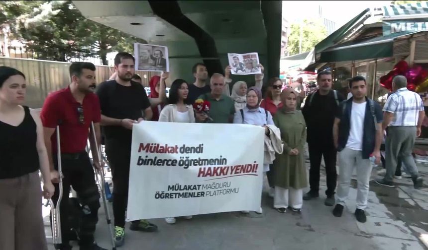 Mülakat Mağduru Öğretmenlerden MEB Önünde Tepki