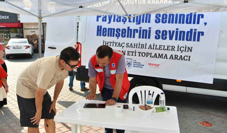 Ankara Büyükşehir Belediyesi Et Paylaşım Kampanyası Sürüyor