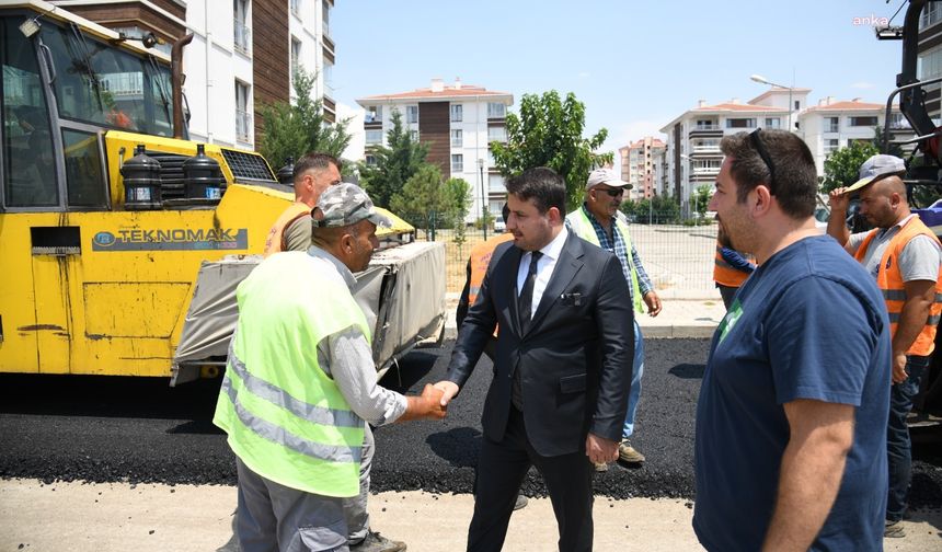 Kahramankazan Belediye Başkanı Çırpanoğlu, TOKİ Bölgesinde Devam Eden Asfalt Çalışmalarını İnceledi