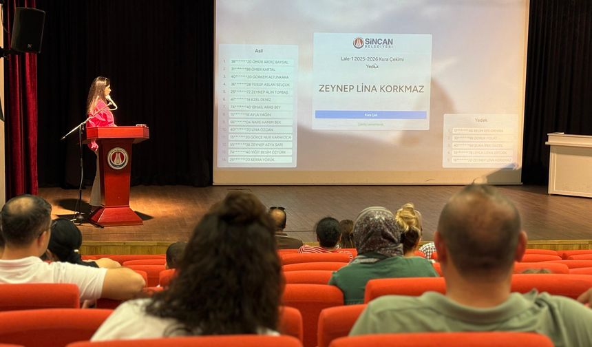 Sincan Kreş Öğrencileri Kura İle Belirlendi