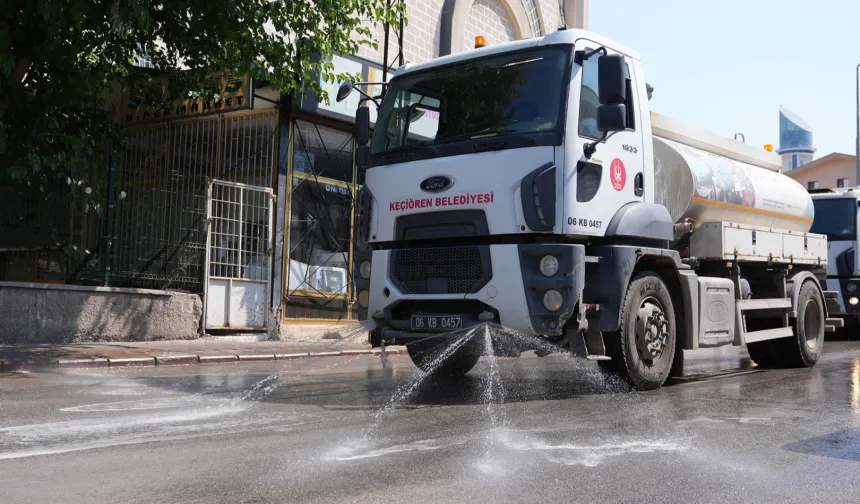 Keçiören'de Tazyikli Temizlik Çalışması