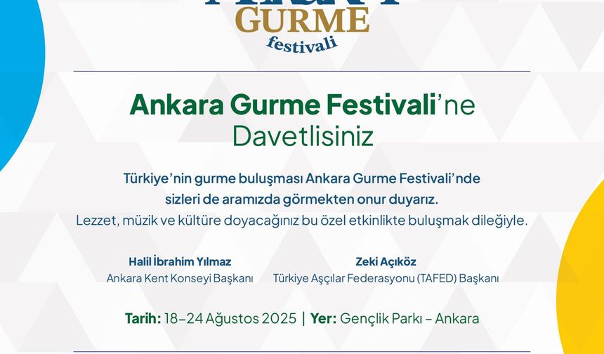 Ankara Gurme Festivali Başkent’te Lezzet Şöleni Sunuyor!
